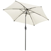 Sekey 270cm parasol with crank, foldable while sitting, sun protection UV50+
